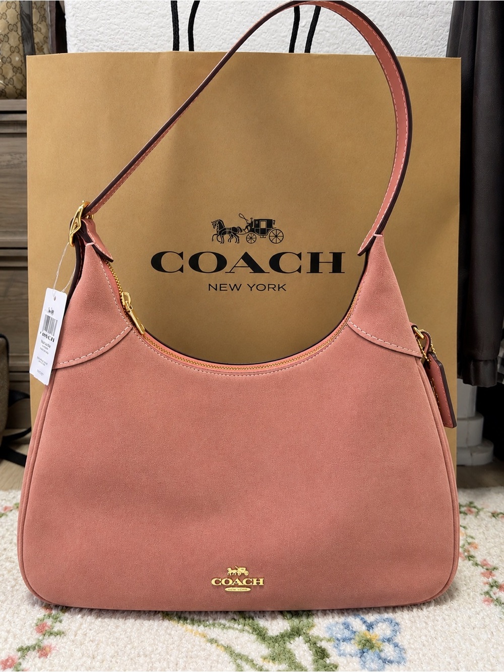 Coach Ella Suede in Blush